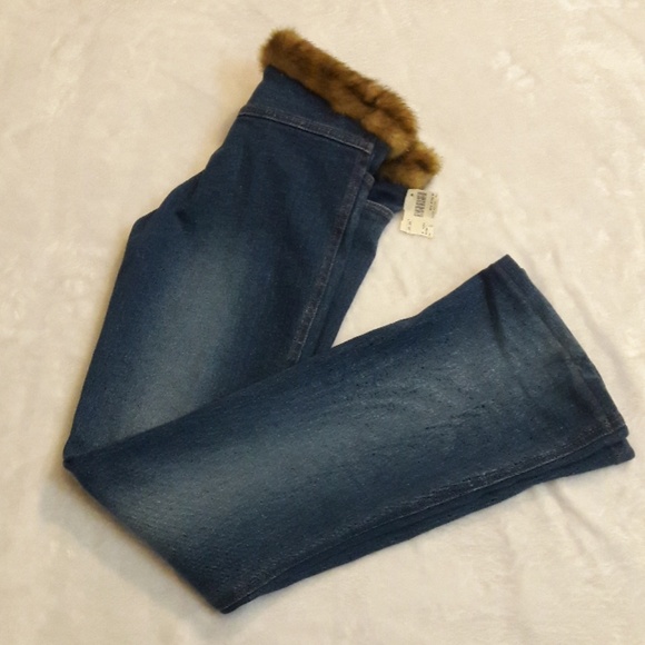 Sky Denim - Sky Women's Fur Denim Pants Size 4